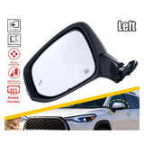 Driver White Mirror FIT 22-25 Toyota Corolla Cross LE XLE Blind Spot Signal 8pin - product view 1