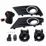 Fog light kit with bezels, lamps, wiring harness, switch, relay, and hardware for 2012-2015 Honda Pilot