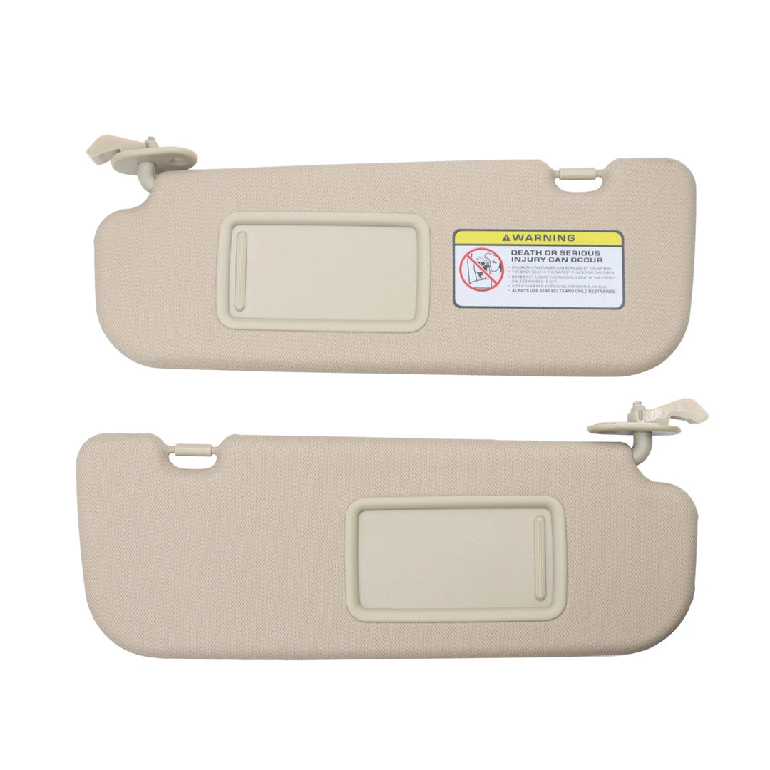 Beige Sun Visor Pair for 2011-2015 Hyundai Elantra 852103X000 852203X000