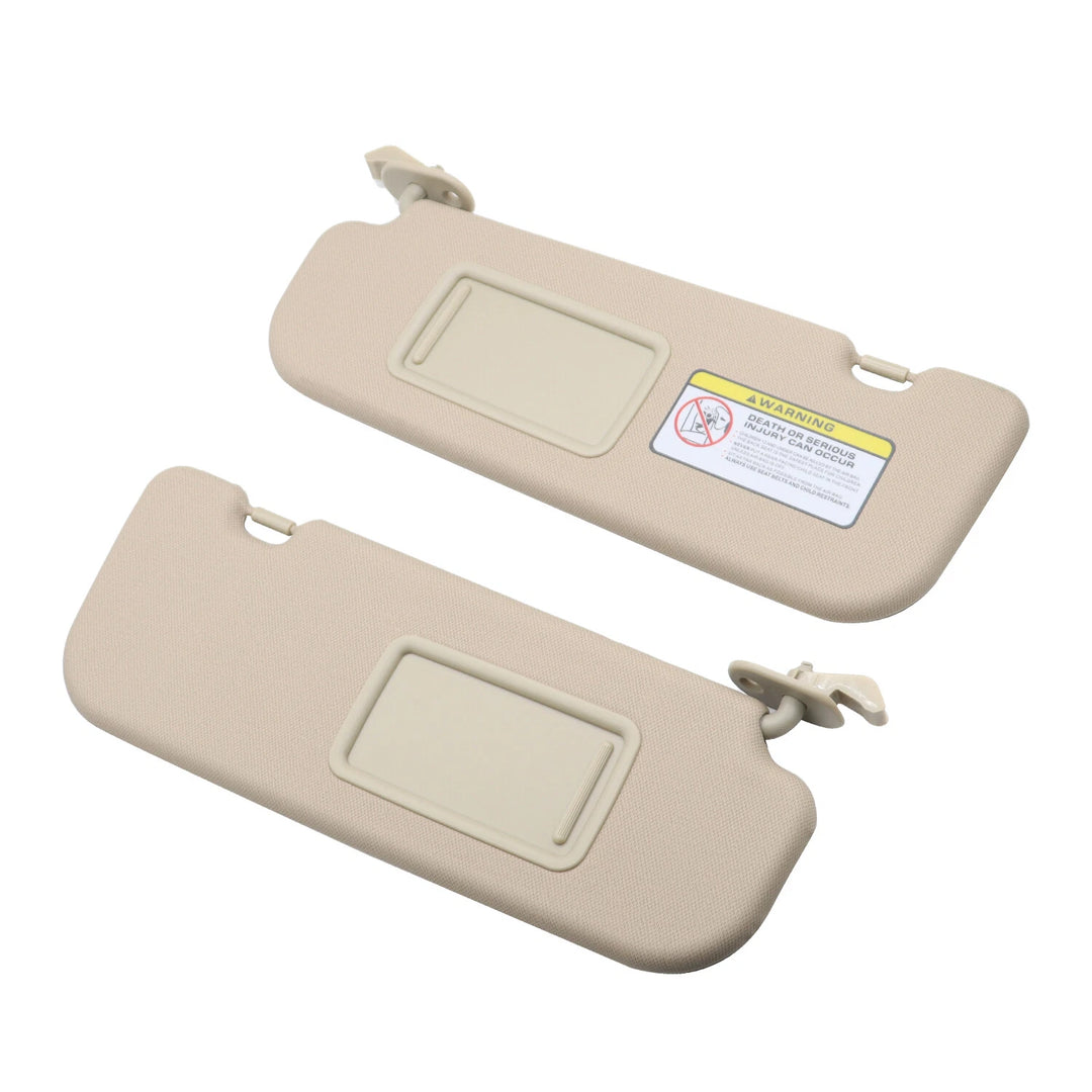Beige Sun Visor Pair for 2011-2015 Hyundai Elantra 852103X000 852203X000
