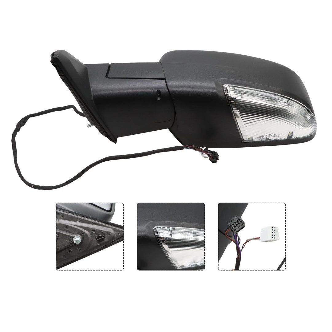 Left Heated Power Mirror with LED Signal for 2013-2019 Ram 1500 - image 6