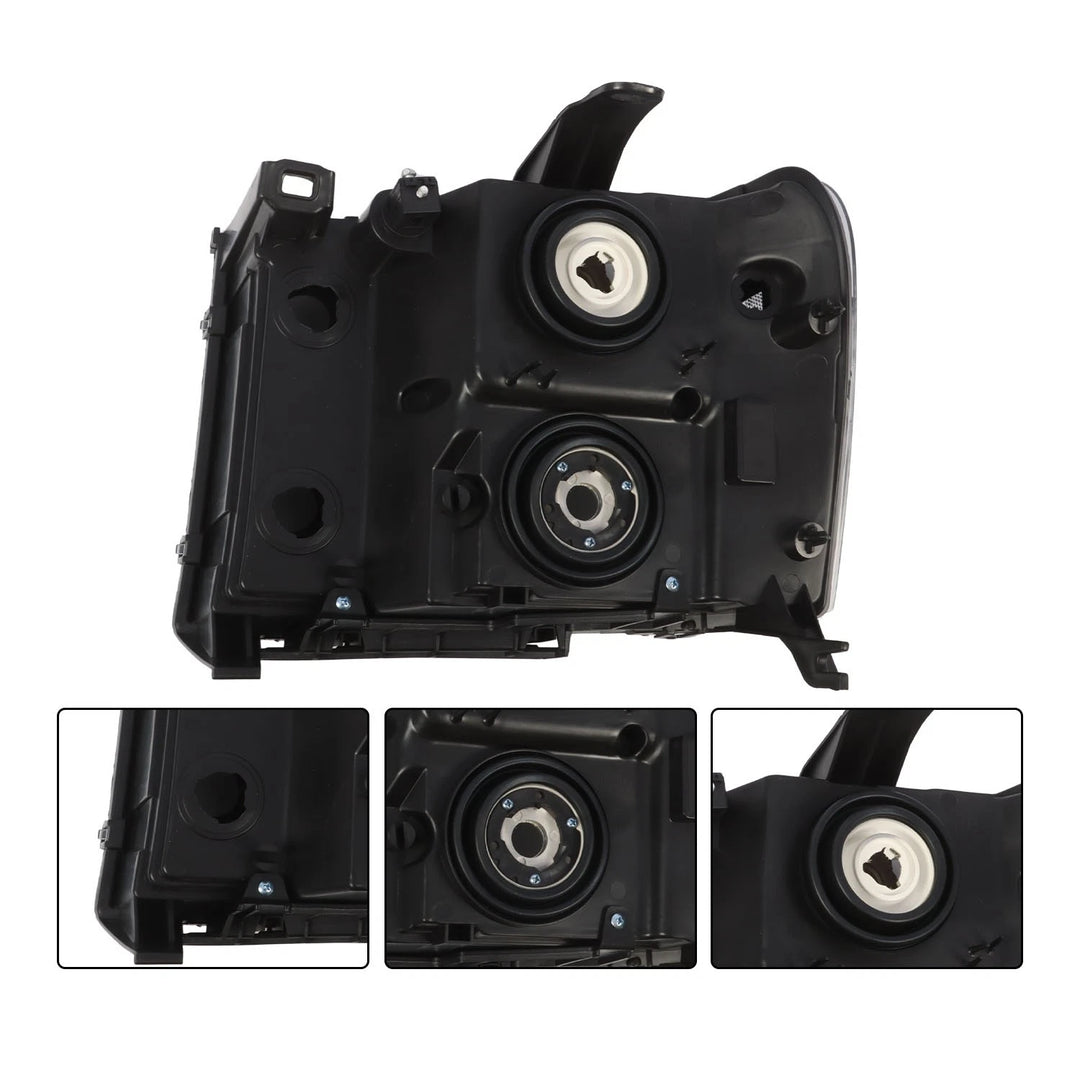 Black Headlight Pair for 2007-2014 GMC Sierra 1500 2500HD 3500HD GM2502283 - image 1