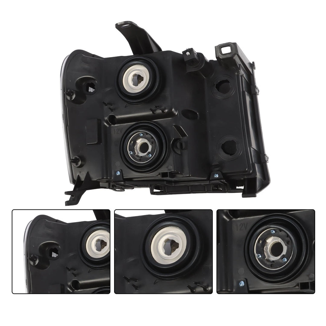 Black Headlight Pair for 2007-2014 GMC Sierra 1500 2500HD 3500HD GM2502283 - image 6