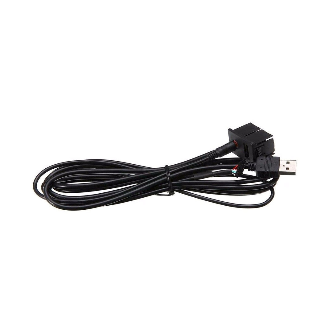 Car Dash AUX + USB Port Socket Headphone Adapter Chargeable Panel Input Kit Wired