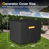 1Pc Universal Generator Cover 420D Waterproof 20*20*26in for 5000-10000W – product image 2