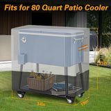 1x Waterproof 80 Qt Rolling Cooler Cart Cover for Most Patio Ice Chest Part – product image 2