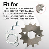 20mm Bore Front Sprocket for Honda CB125S 1984-1985 JTF259 23801-121-000 – product image 9