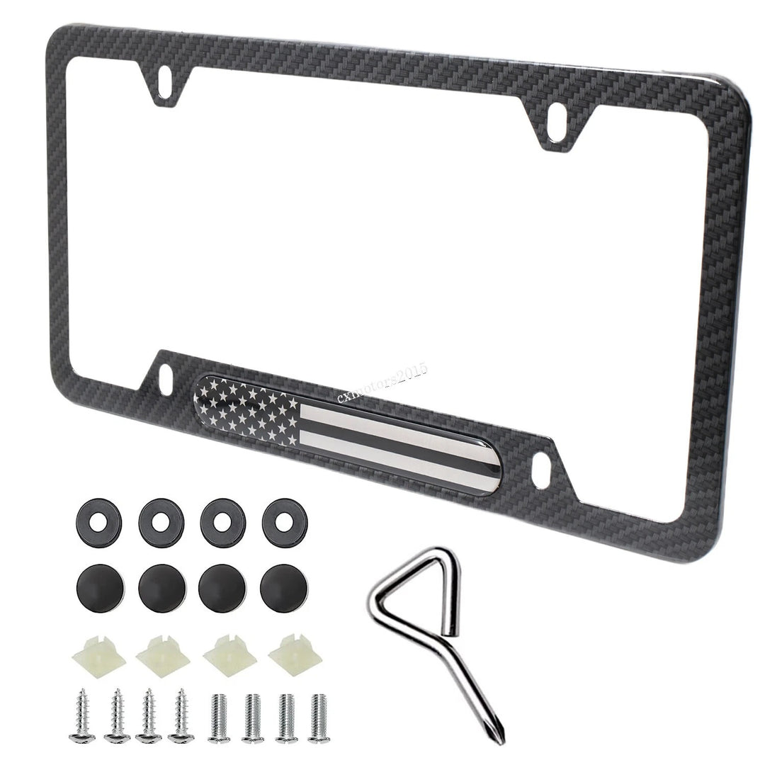 Carbon Fiber License Plate Frame for Tesla Model 3 Model X Model Y - view 1