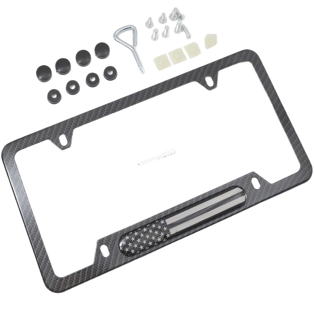 Carbon Fiber License Plate Frame for Tesla Model 3 Model X Model Y - view 2