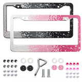 Rhinestone License Plate Frame for US Cars Trucks SUVs 12x6 Inch - view 2
