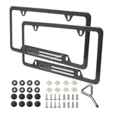 2-Piece Carbon-Fiber License Plate Frame for Jeep Compass Wrangler - view 1