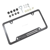 2-Piece Carbon-Fiber License Plate Frame for Jeep Compass Wrangler - view 2