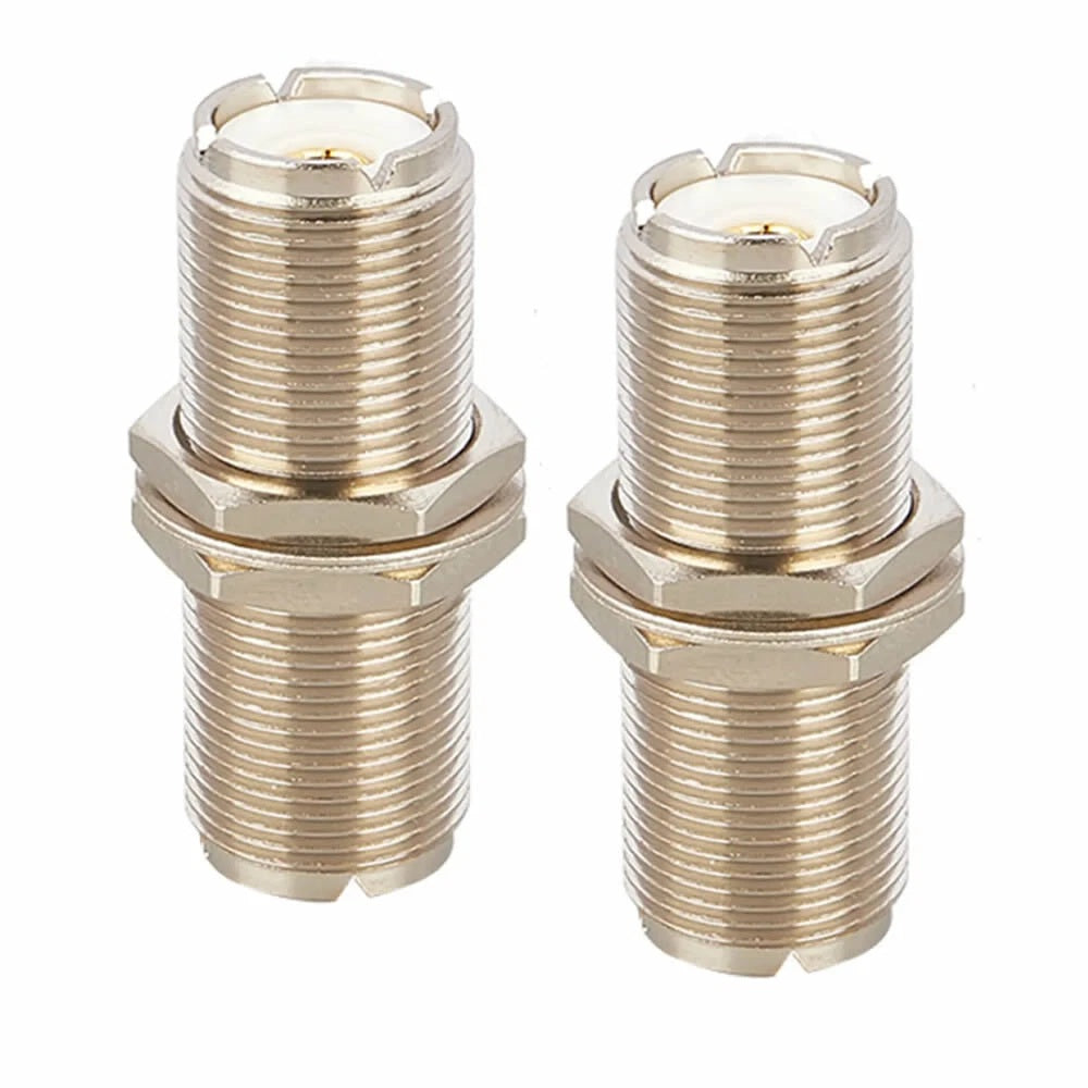 2-Pack SO-239-to-PL-259 Coax Connectors for CB Ham Radio - view 1
