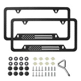 Front and Rear Carbon-Fiber License Plate Frame for Toyota Tundra Tacoma - view 1