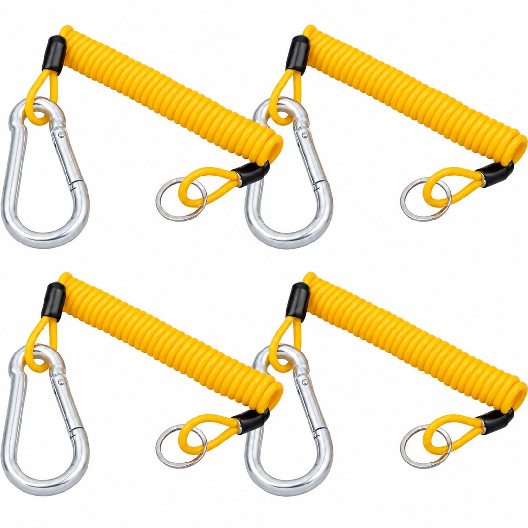 4-Pack 6-Foot Coiled Trailer Breakaway Safety Cables - view 1