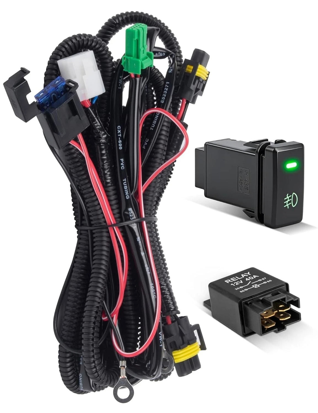 LED Fog Light Wiring Harness and Relay Switch for Toyota H11 H8 H9 880 - view 1