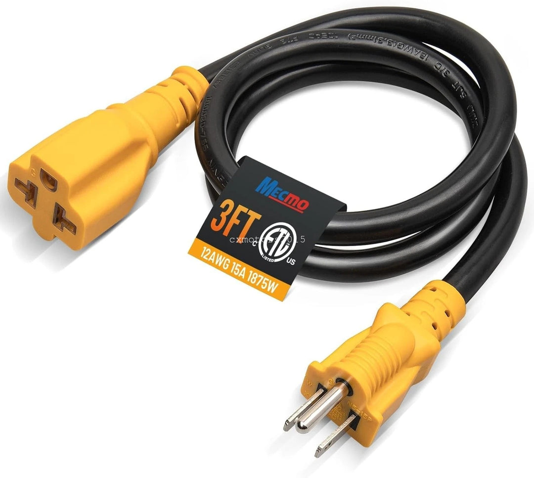 3-Foot 15A-to-20A T-Blade Power Adapter NEMA 5-15P to 5-15/20R - view 1
