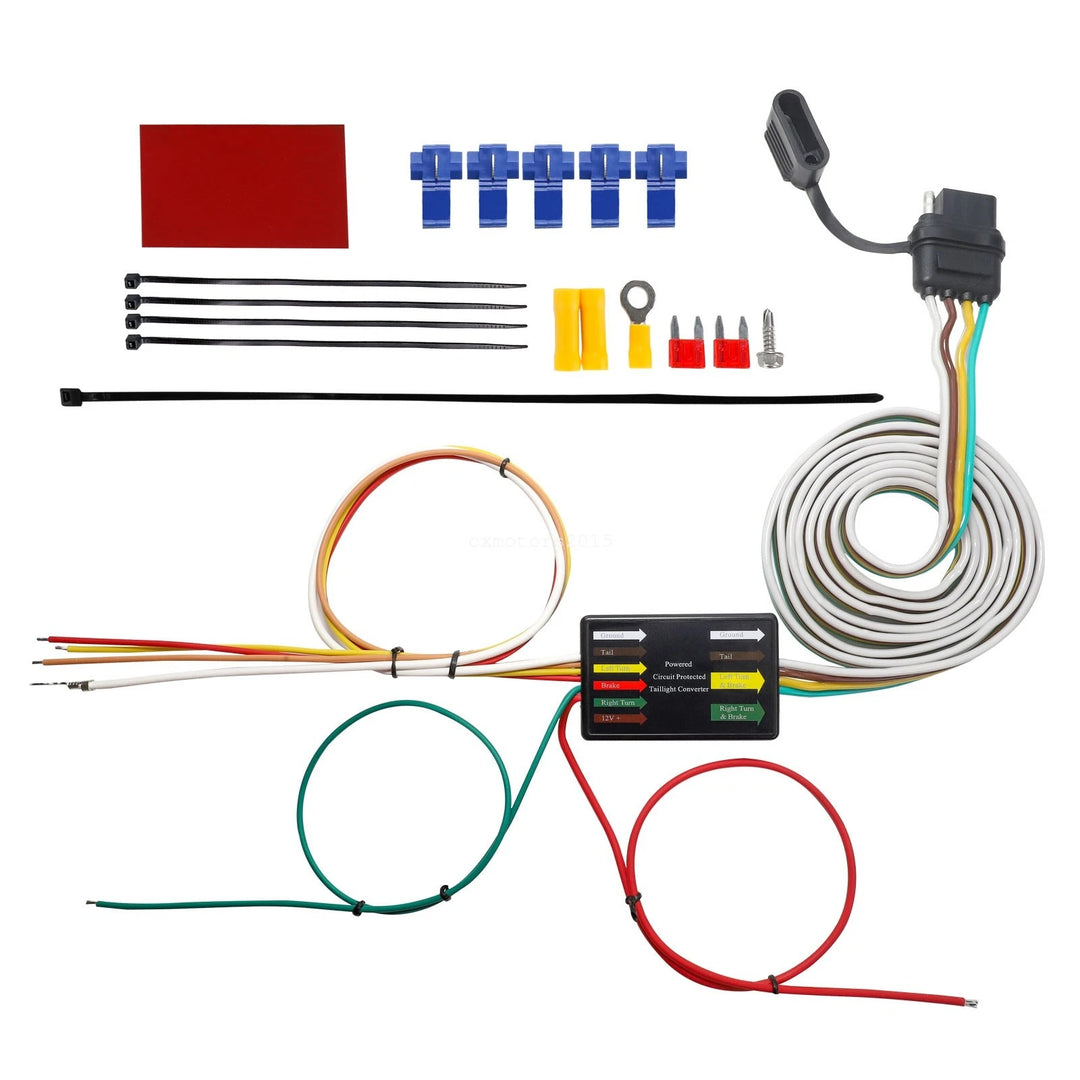 Powered 3-to-2 Wire Trailer Light Converter 4-Way Harness 56236 - view 1