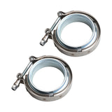 2PCS 2.5 Inch V Band Exhaust Clamp Kit for Turbo Mild Steel – product image 3