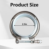2PCS 2.5 Inch V Band Exhaust Clamp Kit for Turbo Mild Steel – product image 8