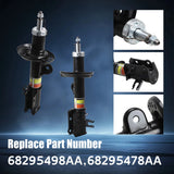 2Pcs Front Struts Shocks Absorber Kit for 2016-2018 Fiat 500X FWD 2.4L – product image 4