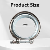 2PCS V Band Clamp Kit for 3 Inch Exhaust Downpipe 304 Stainless Steel – product image 9