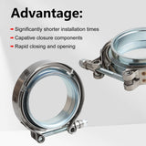 2PCS V Band Clamp Kit for 3 Inch Exhaust Downpipe 304 Stainless Steel – product image 11