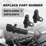 2x Camshaft & 1x Crankshaft Position Sensor for Toyota Camry 10-2017 90919-05070 – product image 5