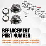 2x Front Wheel Bearing Hub Assembly for 2005-2021 Toyota Tacoma 4WD 4x4 4350204080 – product image 3