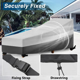 2x Patio Furniture Covers Waterproof Garden Patio Chaise Lounge 420D – product image