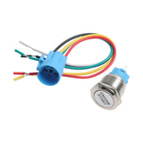 2x Red LED 12V Engine Start Button Push Switch Ignition + Wiring Harness – product image