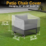 2x Single Patio Chair Covers for Dust-proof Waterproof and UV Protection – product image 3