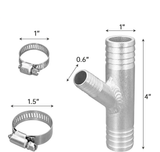 1-Inch to 5/8-Inch Aluminum Cab Heater Y Fitting for UTV Coolant Lines – view 4
