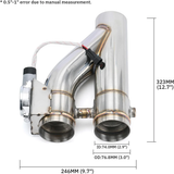 3-Inch 304 Stainless Steel Exhaust Pipe Kit, 2 Pieces – view 6