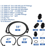 10AN Allison Transmission Cooler Line Kit for 2001–2005 GM 6.6L Duramax – view 2