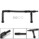 6AN Dual-Feed Braided Carburetor Fuel Line with Gauge, 7/8-20 Outlets – view 5