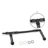 6AN Dual-Feed Braided Carburetor Fuel Line with Gauge, 7/8-20 Outlets – view 6