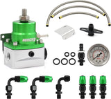6AN Adjustable EFI Bypass Fuel Pressure Regulator Kit with Gauge – view 1