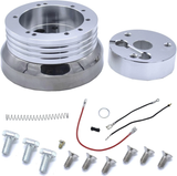 Polished 5- & 6-Hole Steering Wheel Hub Adapter for Compatible GM Splines – view 1