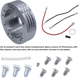 Polished 5- & 6-Hole Steering Wheel Hub Adapter for Compatible GM Splines – view 2
