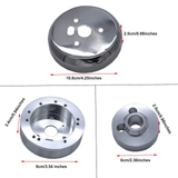 Polished 5- & 6-Hole Steering Wheel Hub Adapter for Compatible GM Splines – view 3