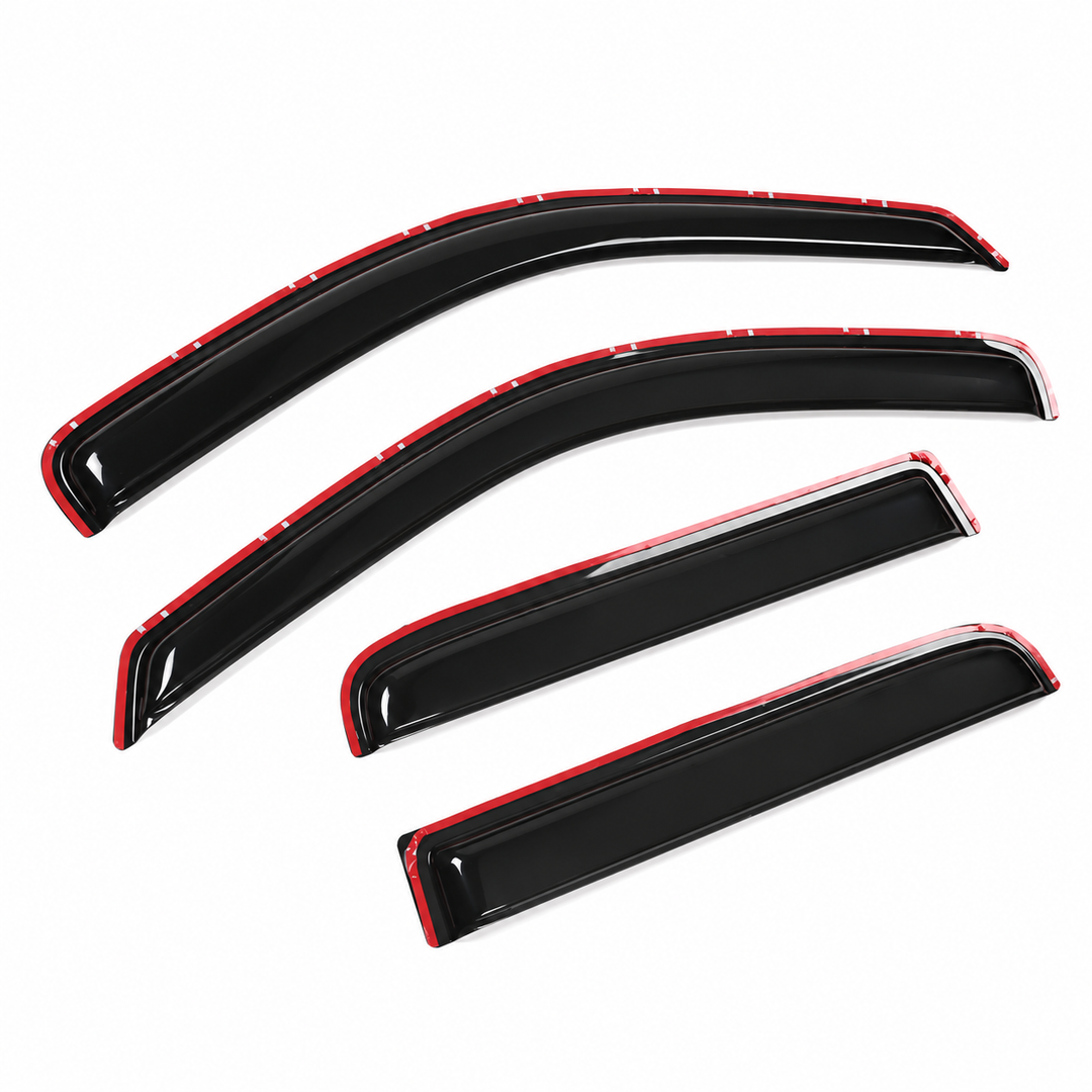 2000–2004 Dodge Dakota Crew Cab In-Channel Window Visors on white background