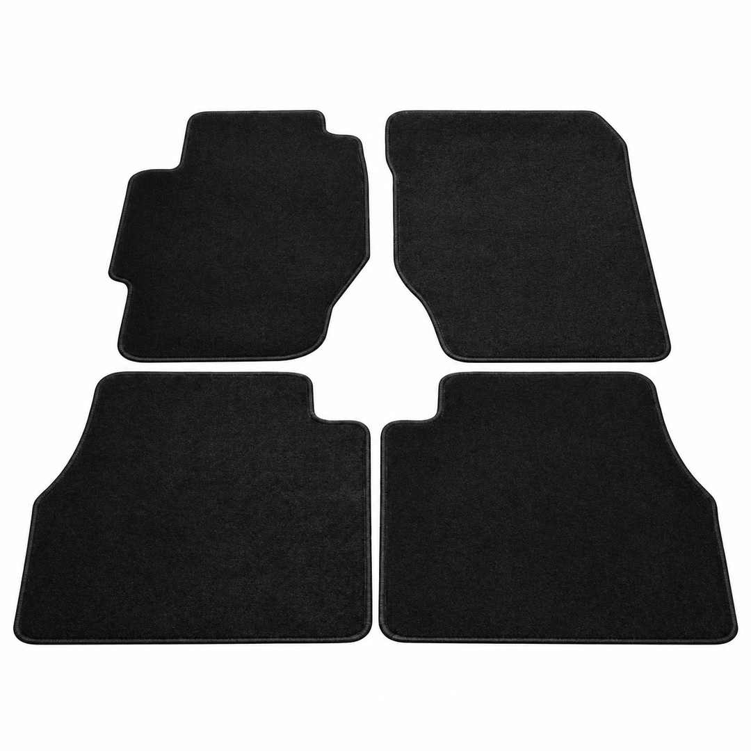 1998–2002 Honda Accord Sedan Black Nylon Floor Mats — 4 Pieces on white background
