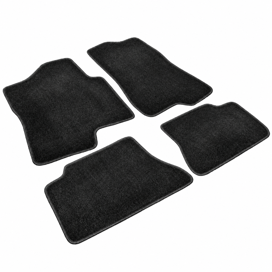 1999–2006 Chevrolet Silverado 1500 Crew Cab Black Floor Mats on white background