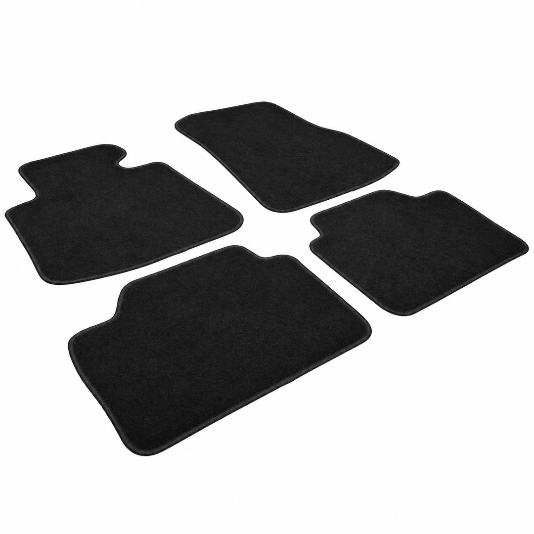 2014–2020 BMW 4 Series F32 Black Nylon Floor Mats — 4 Pieces on white background