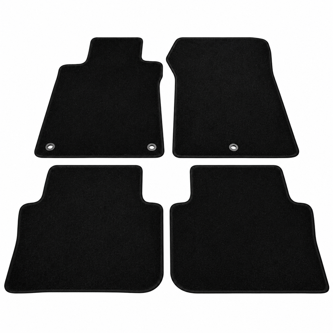 2015–2020 Acura TLX Black Nylon Floor Mats — 4-Piece Set on white background