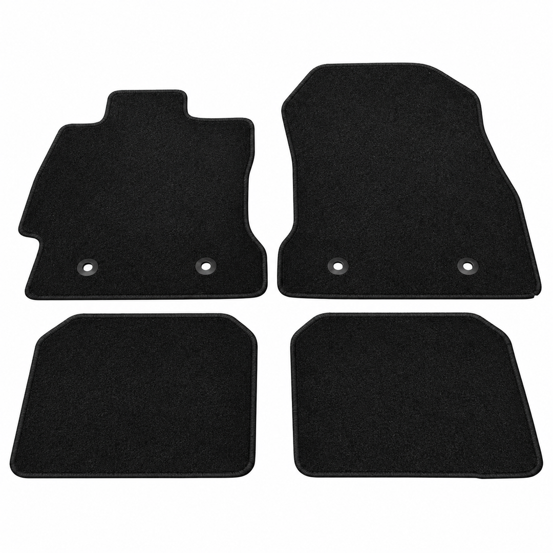 2013–2020 BRZ FR-S Toyota 86 Black Nylon Floor Mats — 4-Piece Set on white background