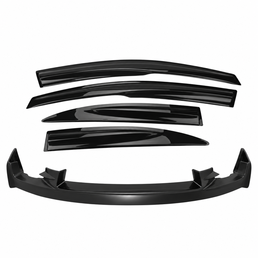 2009–2011 Honda Civic Sedan Front Lip & Window Visor Kit on white background