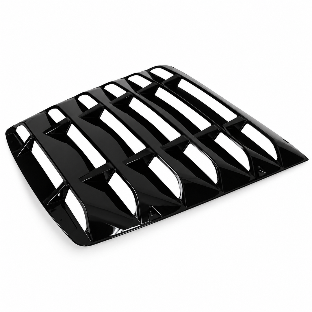 2014–2019 Chevrolet Corvette C7 Gloss Black Rear Window Louver on white background