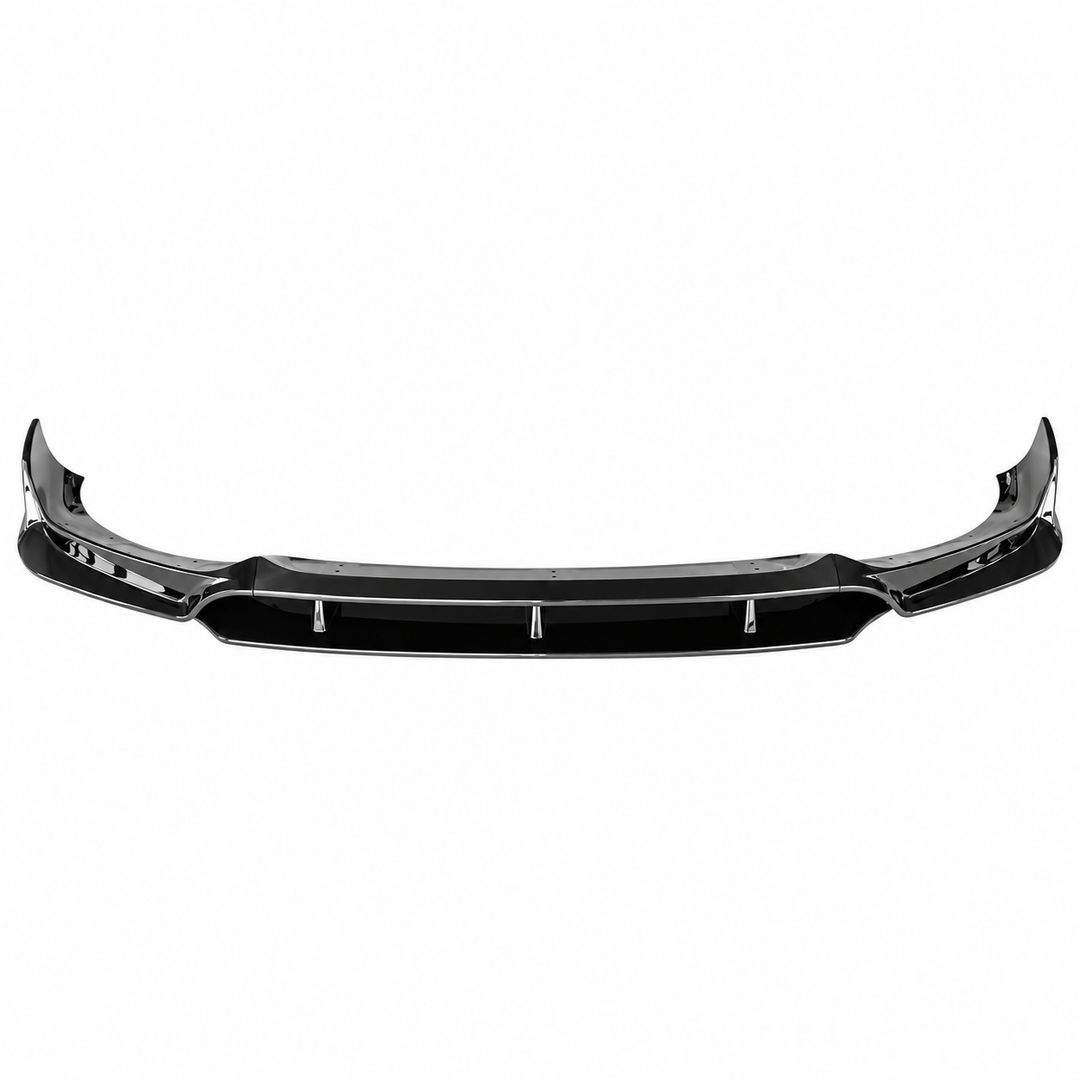 2020–2023 BMW X6 G06 M Sport Gloss Black Front Lip — 4 Pieces on white background